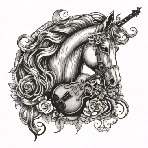 Violine Key Horse Head Surrounded