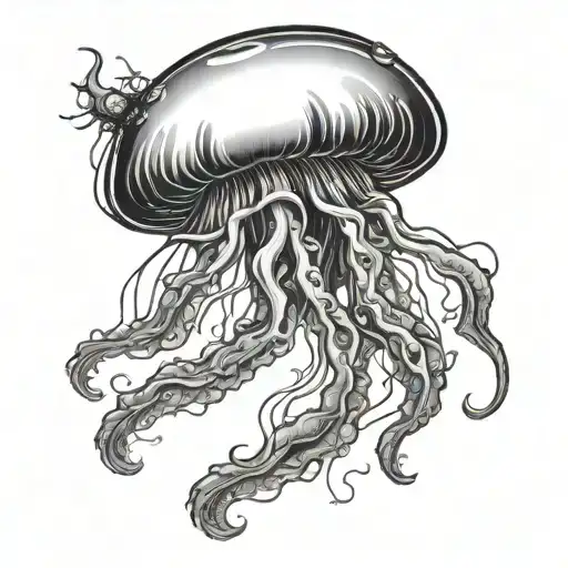 Jelly Fish With Island On Top