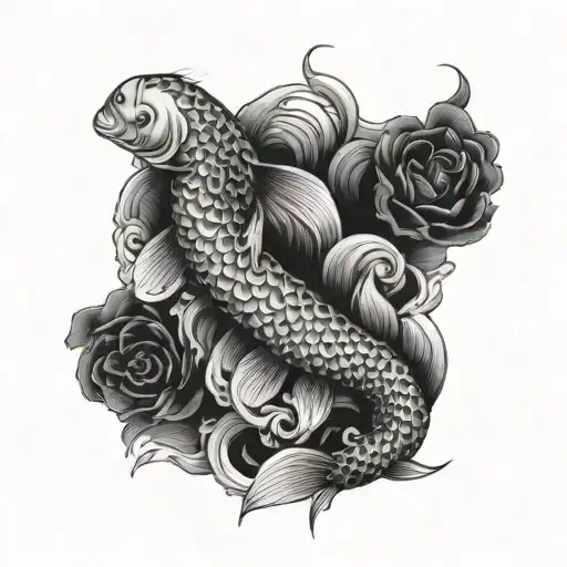 No Koi Fish Only Koi Scales Sleeve
