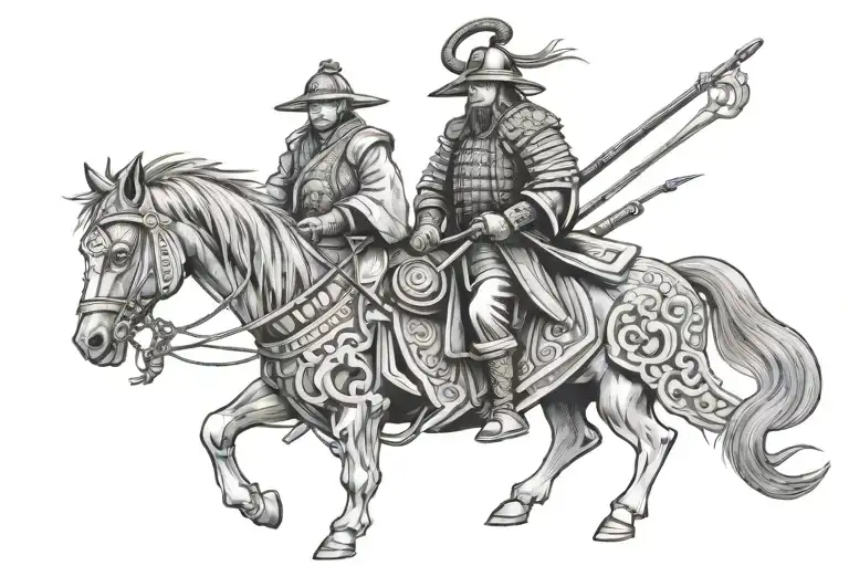 Thai And Japanese Samurai