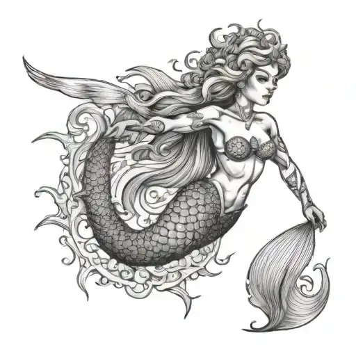 Yemanja Is Oxum In Full Body Mermaid