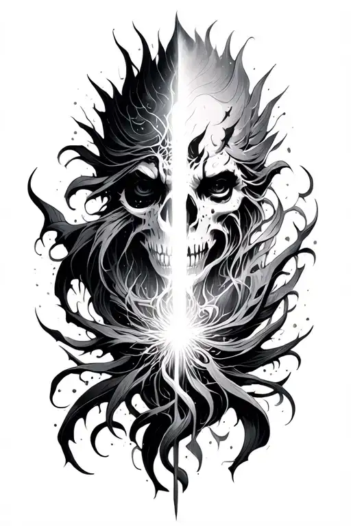 Symbolism Of Internal Battle Between Darkness & Light