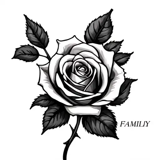 Rose With The Name Family