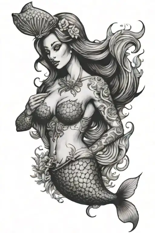 Mermaid With Shell Bra