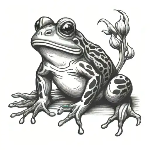 Japanese Frog Sitting