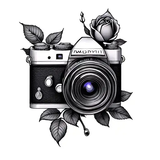 Rose And Film Camera