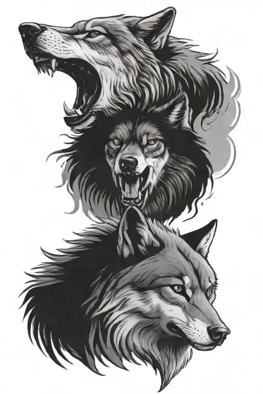 Wolf Face Two Styles