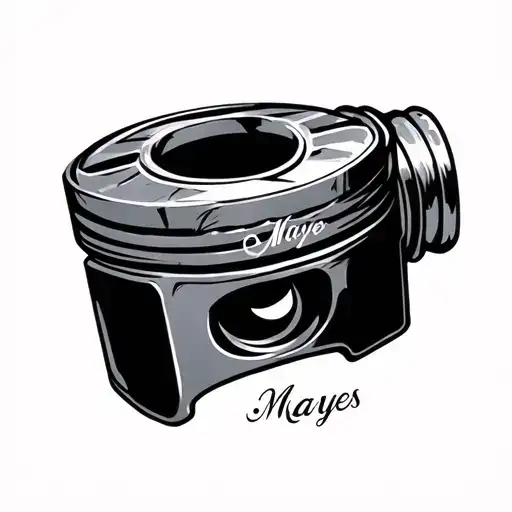 Piston With The Word 'Mayes' On It