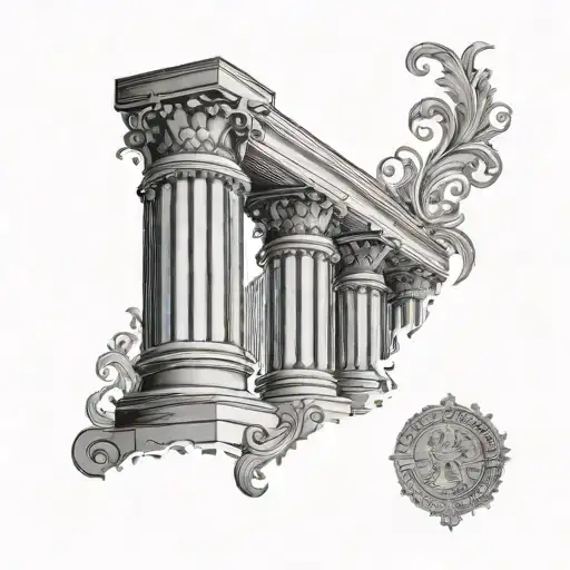 Columns In The Background