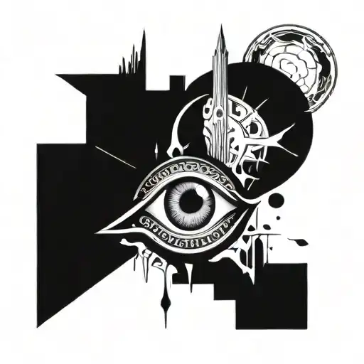 Evil Eye With Moon Retna