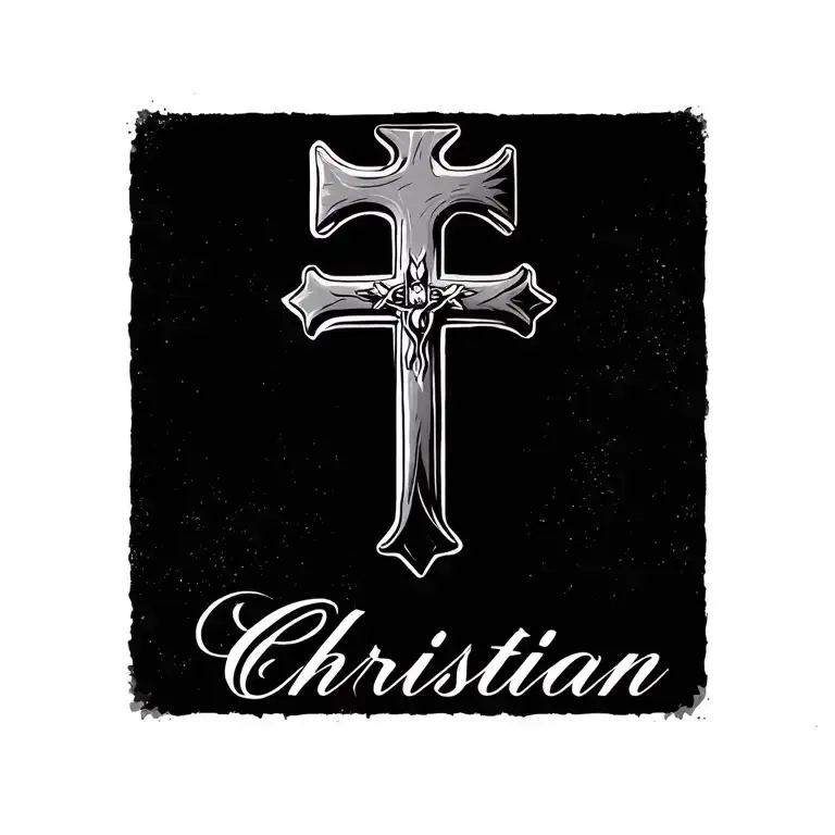 The Name Of My Father Christian With The T In The Christian Cross
