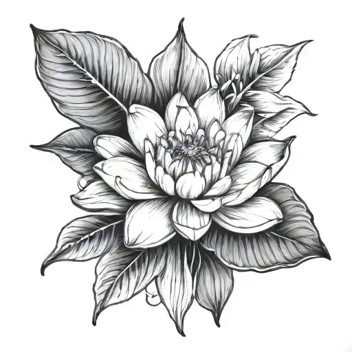 Water Lily And Daffodil