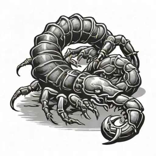 Scorpion Crawling Full Body Side View