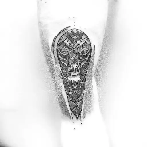 Knee Tattoo For Male