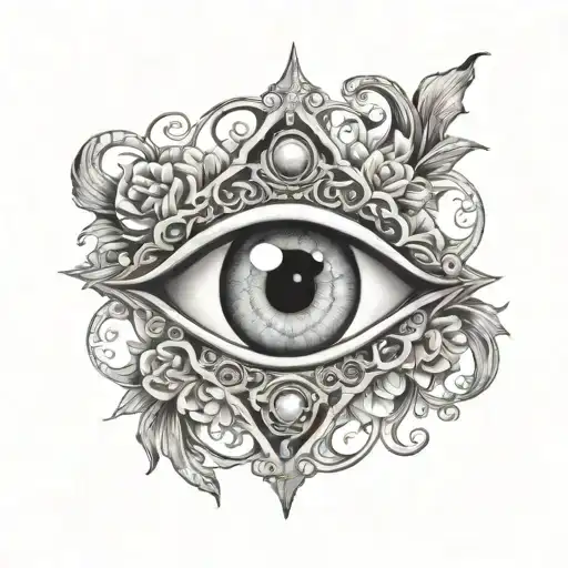 Mfam In A Gothic Feminine Style With Evil Eye