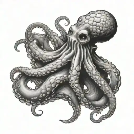 Octopus On Top Of Anchor