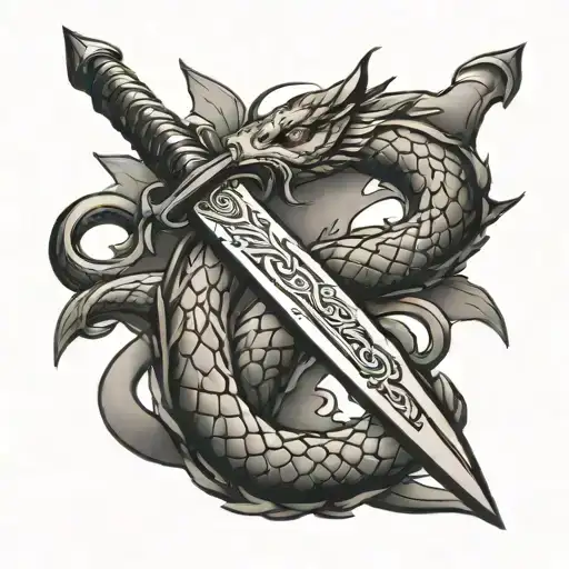 O'donnovan Heraldry Serpent Climbing Sword