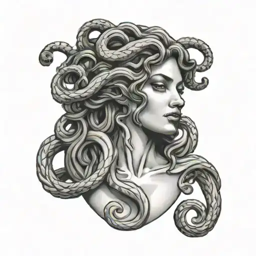 Medusa Holding The Head