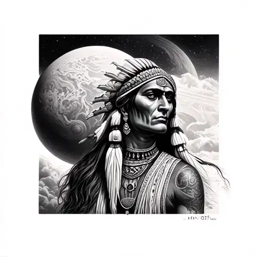 Realistic Indian With Alien Nave With A Planet