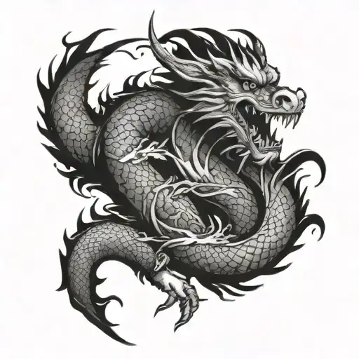 Japan Dragon Theme Arm Sleeve