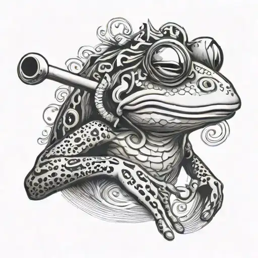 Frog Smoking Pipe