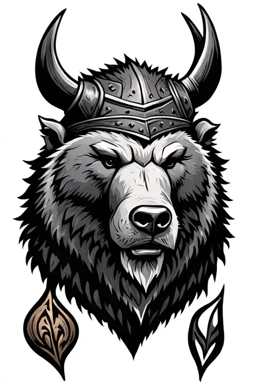 Viking Bear Head