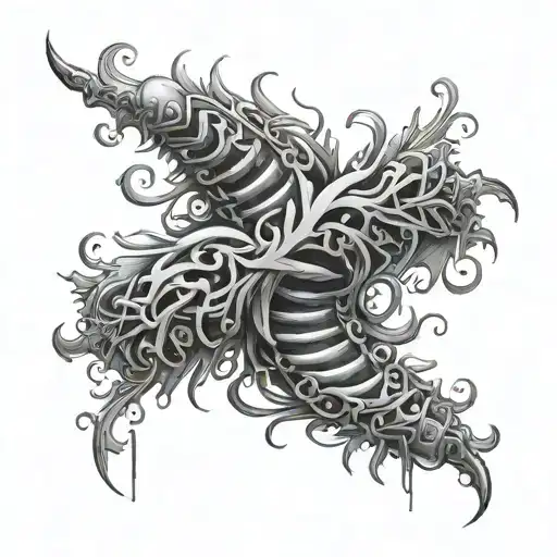 Spine In Black And White