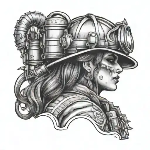 Fire Fighter Woman Skelton