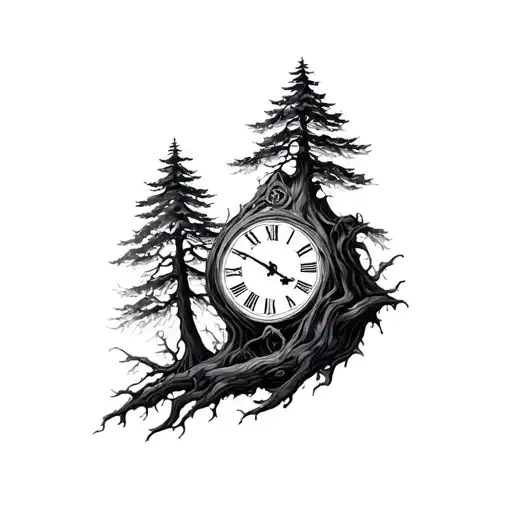 Trees Growing Clock