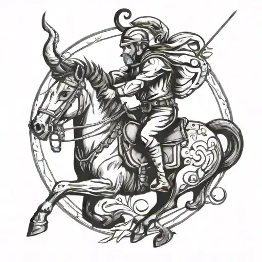 Aries And Sagittarius Archer Riding