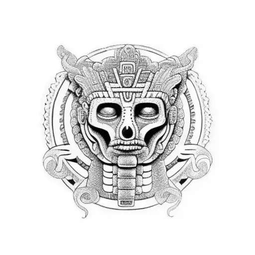 Mayan Theme For Half Sleeve