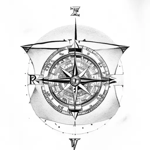 Pirateship With Compass And Hourglass