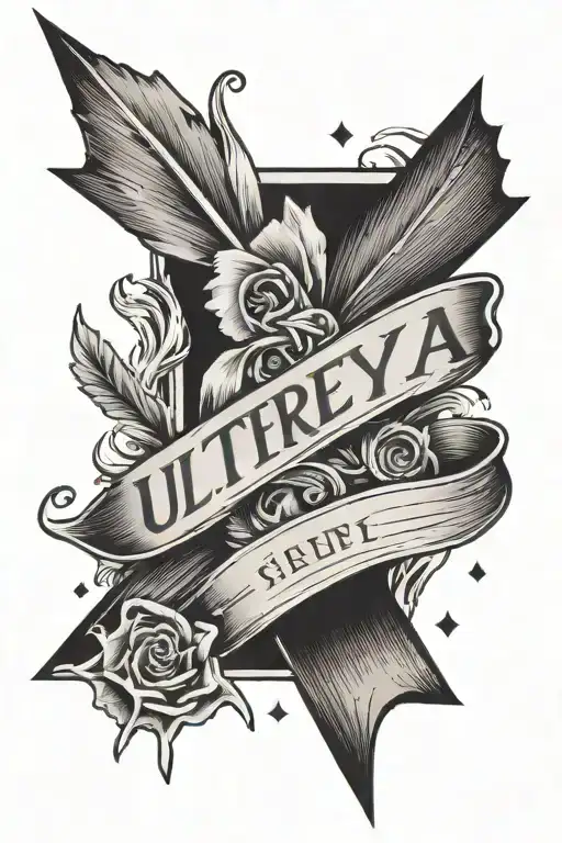 Ultreya Lettering With Arrow And Shell