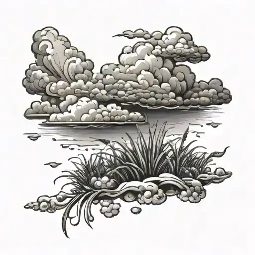 Cloud And Grass Backround