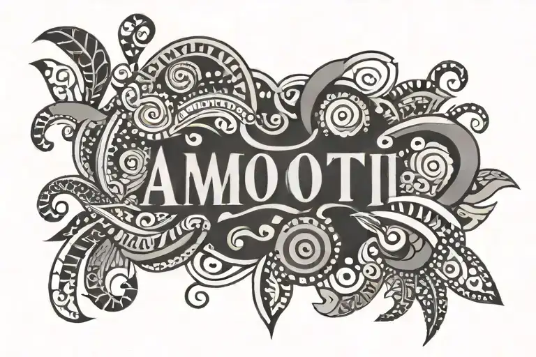 Word Amooti In African Tribal Style