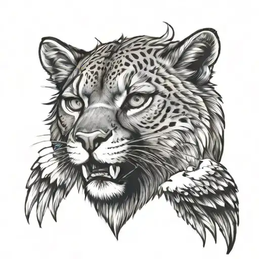 Mountain Lion With Eagle Wings