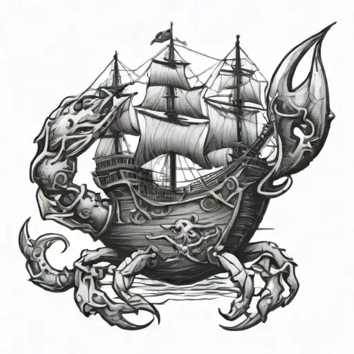 Pirate Ship Made From A Crab