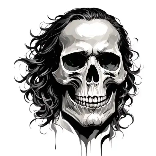 Skull With Face Of A Man