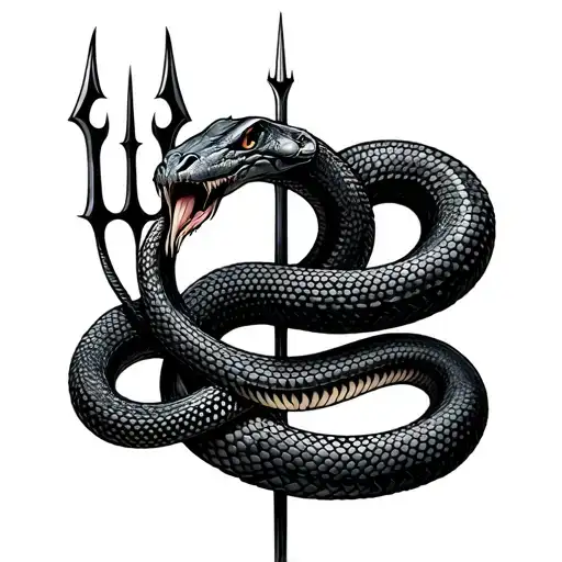 Trident With A Snake