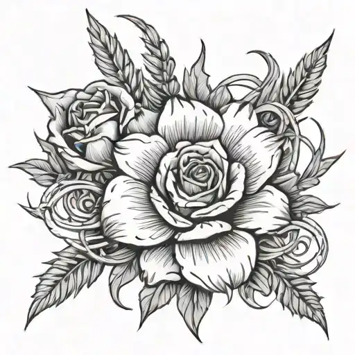 Barbwire Flowers Western