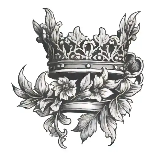 Laurel Crown Tatto For My Hand Black And White