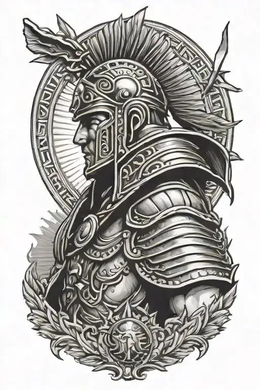 Gladiator With Sun Rising