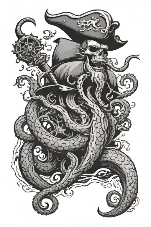 Kraken Vs Pirate Captain