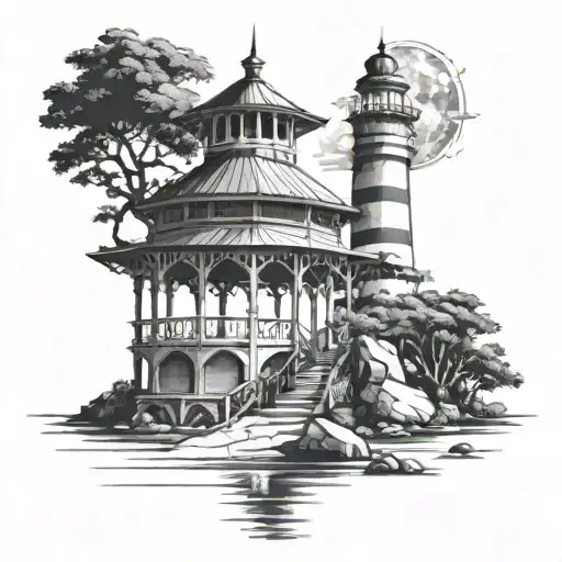 Gazebo And Lighthouse