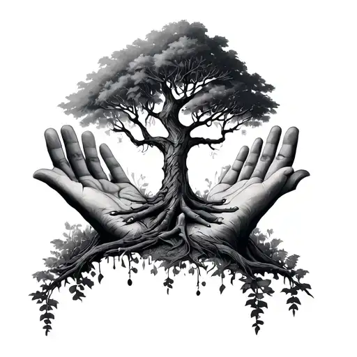 Family Tree Inside Hands
