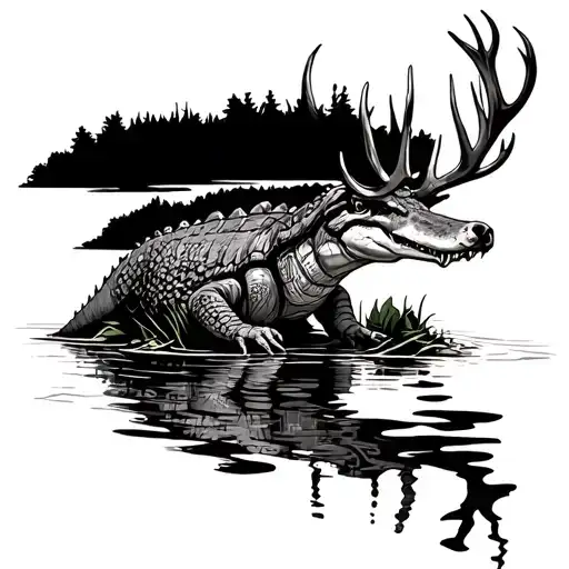 Swamp Airboat Gator Deer Back