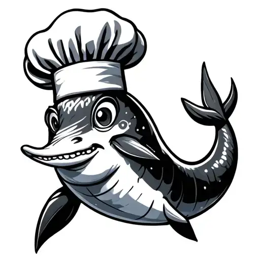Narwhal Wearing Chef Hat