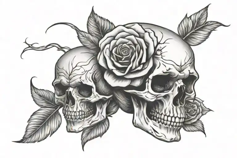Skull And Rose
