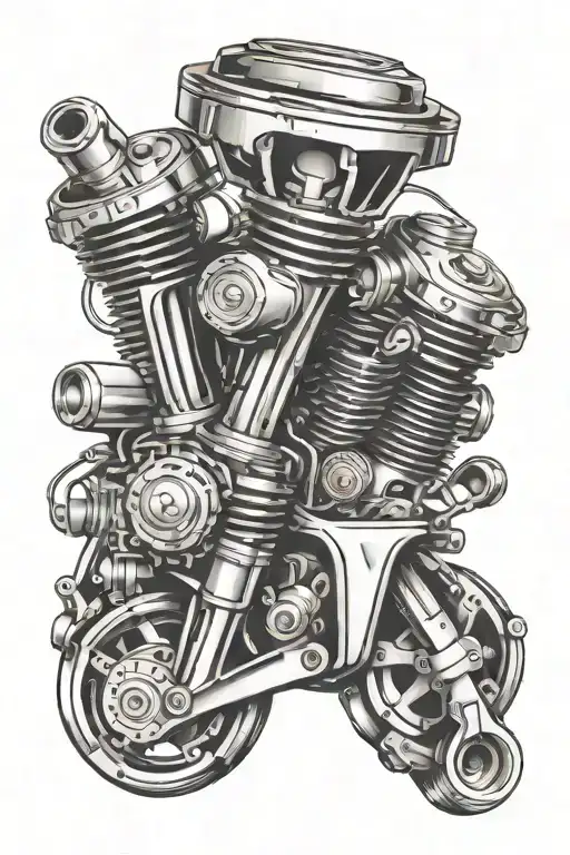 V Twin Pistons Forming