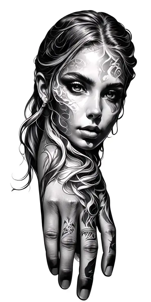 Esquisure Tatu On Hand Theme Of Scanning